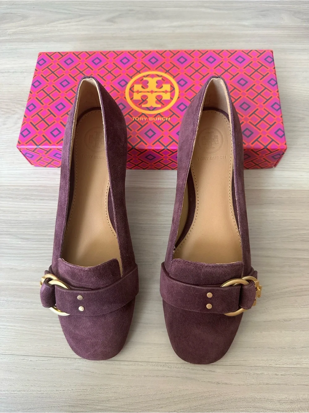 NIB Tory Burch Marsden Smoking Slipper in Malbec